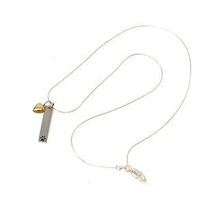 14KY Gold & Sterling Silver “Paw-Print” Necklace